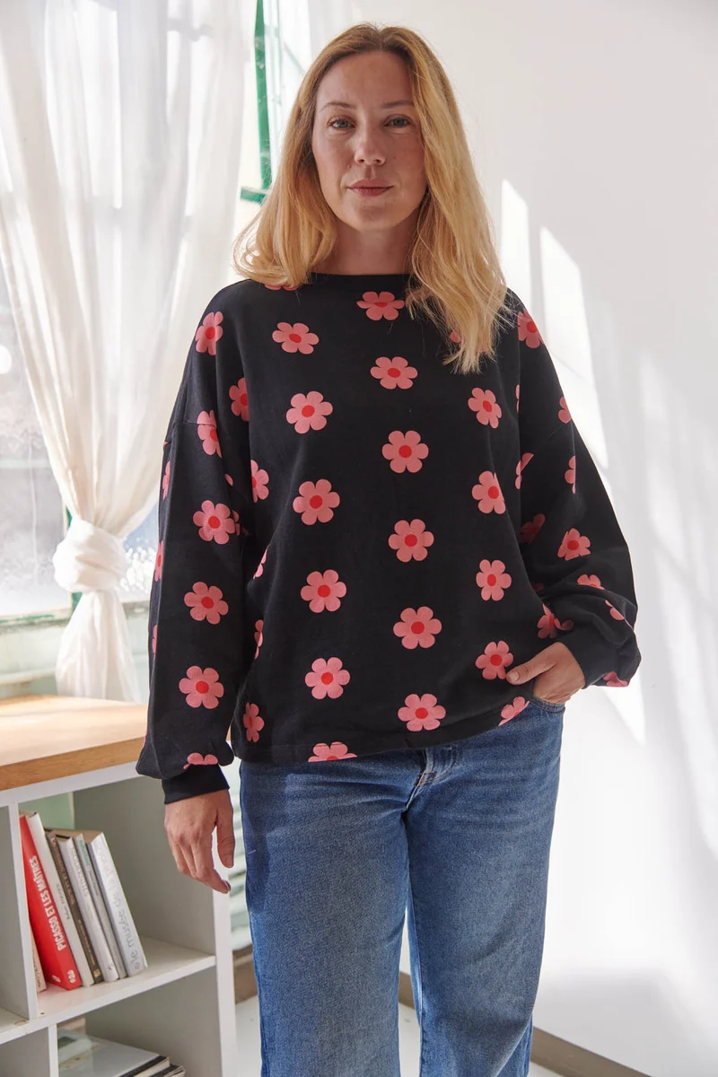 Sweat 100% Coton BIO - Monique Noir