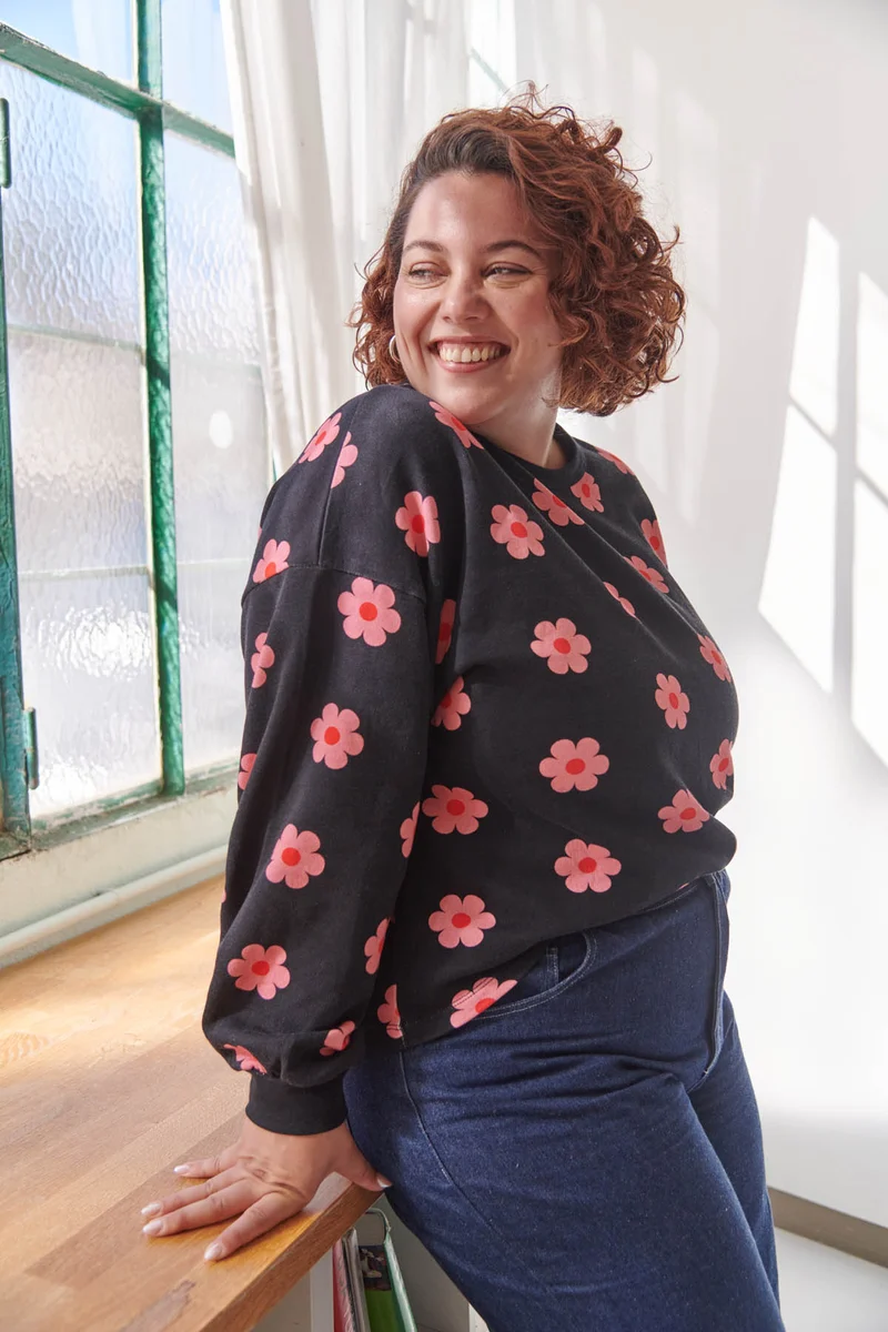 Sweat 100% Coton BIO - Monique Noir