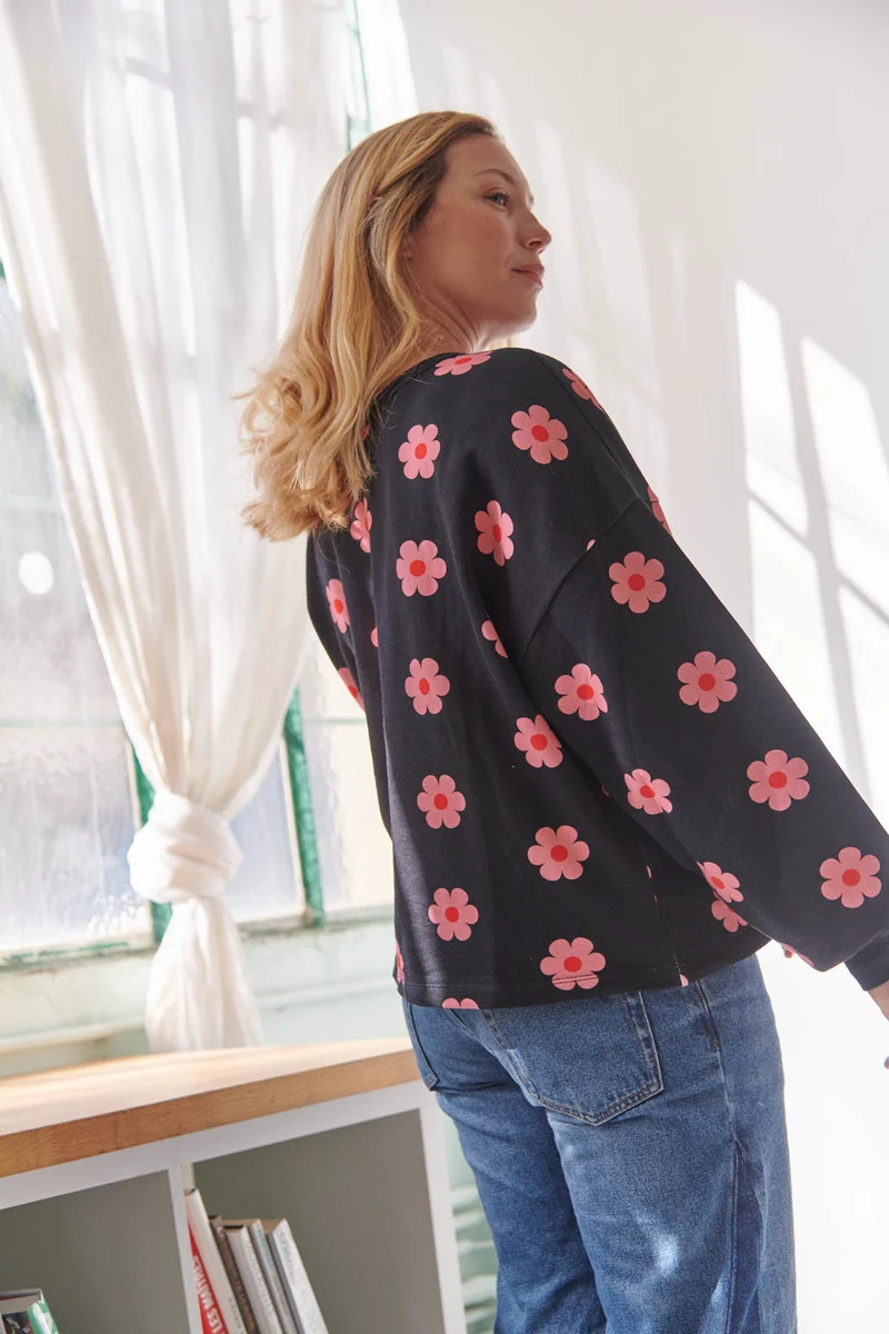 Sweat 100% Coton BIO - Monique Noir
