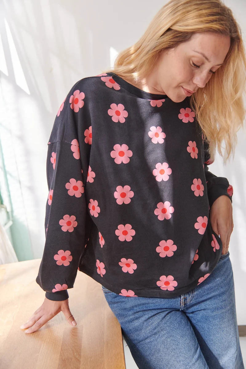 Sweat 100% Coton BIO - Monique Noir