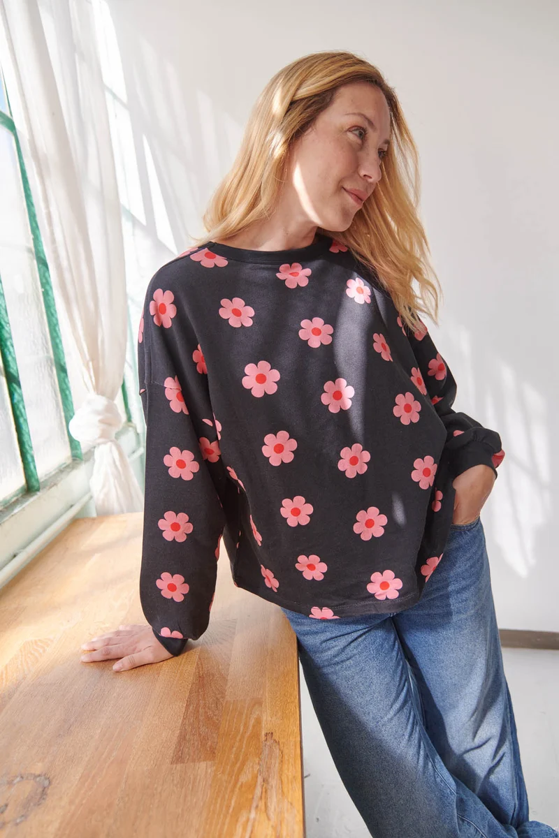 Sweat 100% Coton BIO - Monique Noir