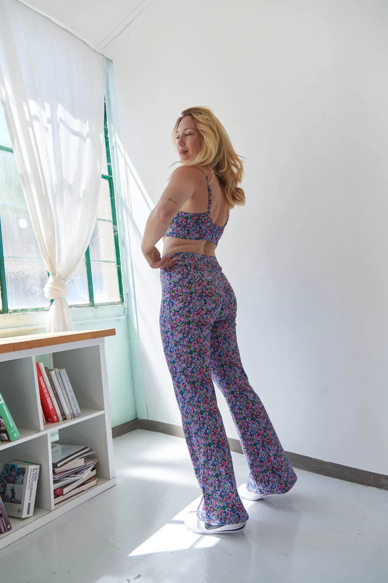Pantalon Coton BIO Évasé - Confettis Violet