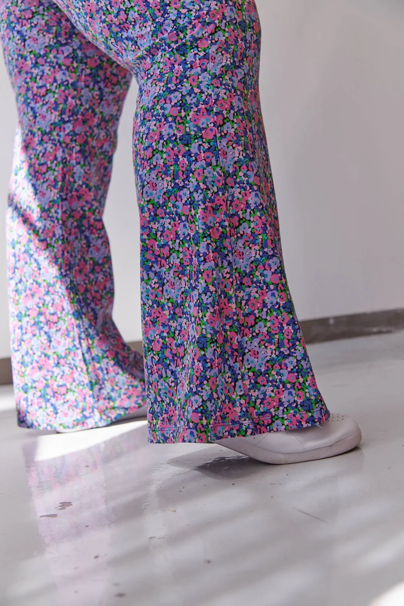 Pantalon Coton BIO Évasé - Confettis Violet