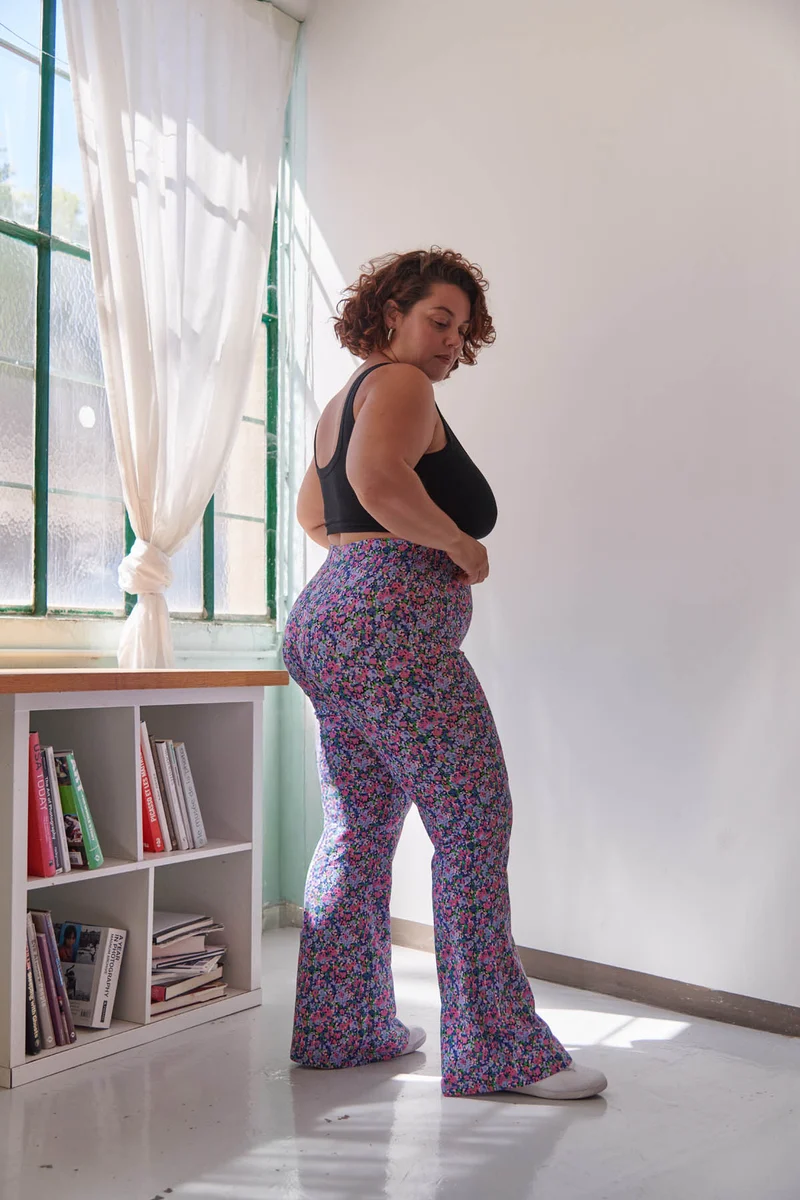 Pantalon Coton BIO Évasé - Confettis Violet