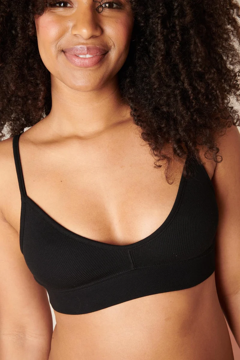 Brassière Coton BIO - Pirate Black