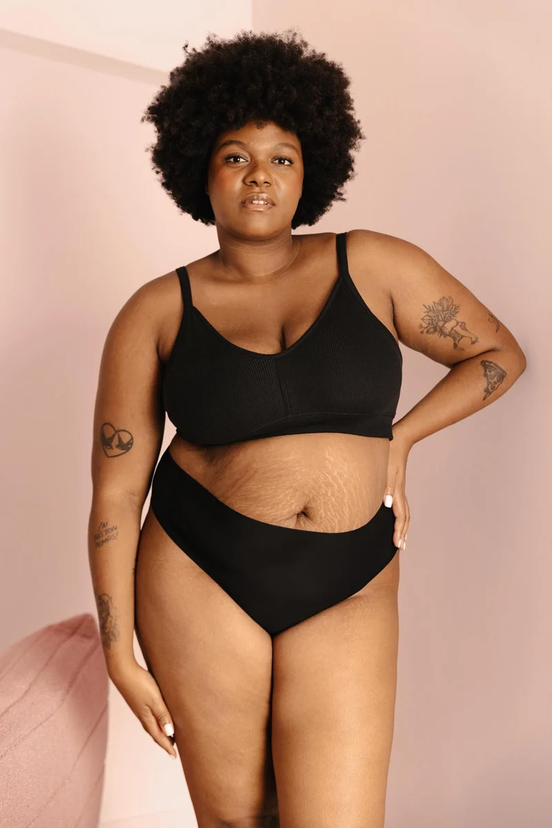Brassière Coton BIO - Pirate Black