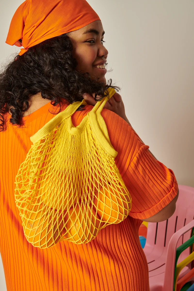 Robe Coton BIO Plissée - Orange