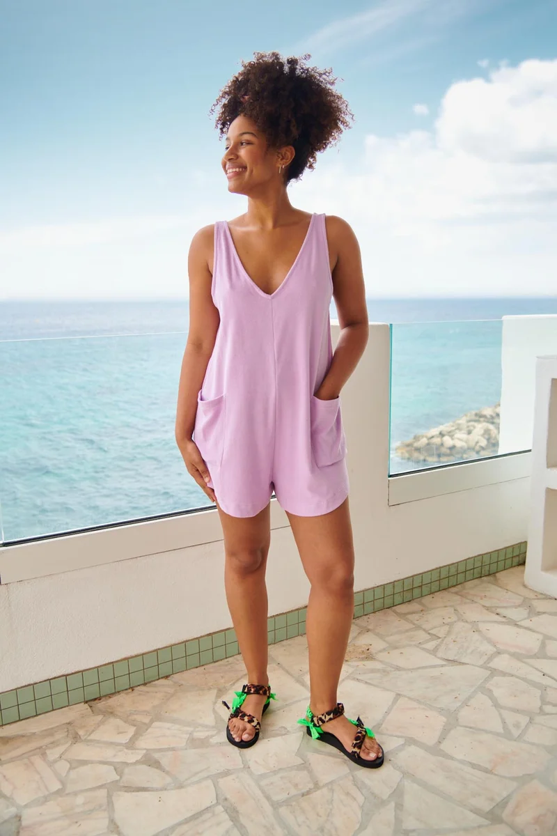 Combishort Éponge Coton BIO - Violet