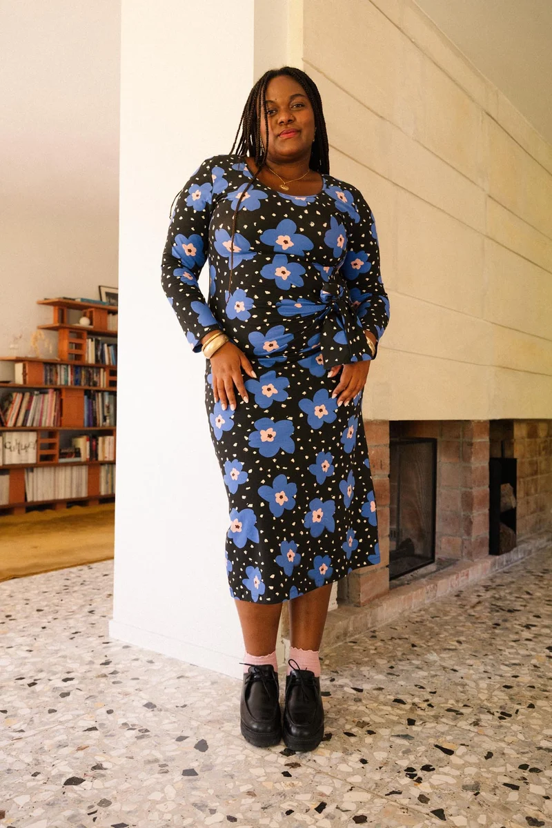 Robe Longue Nouée Coton BIO - Atlas Bleu