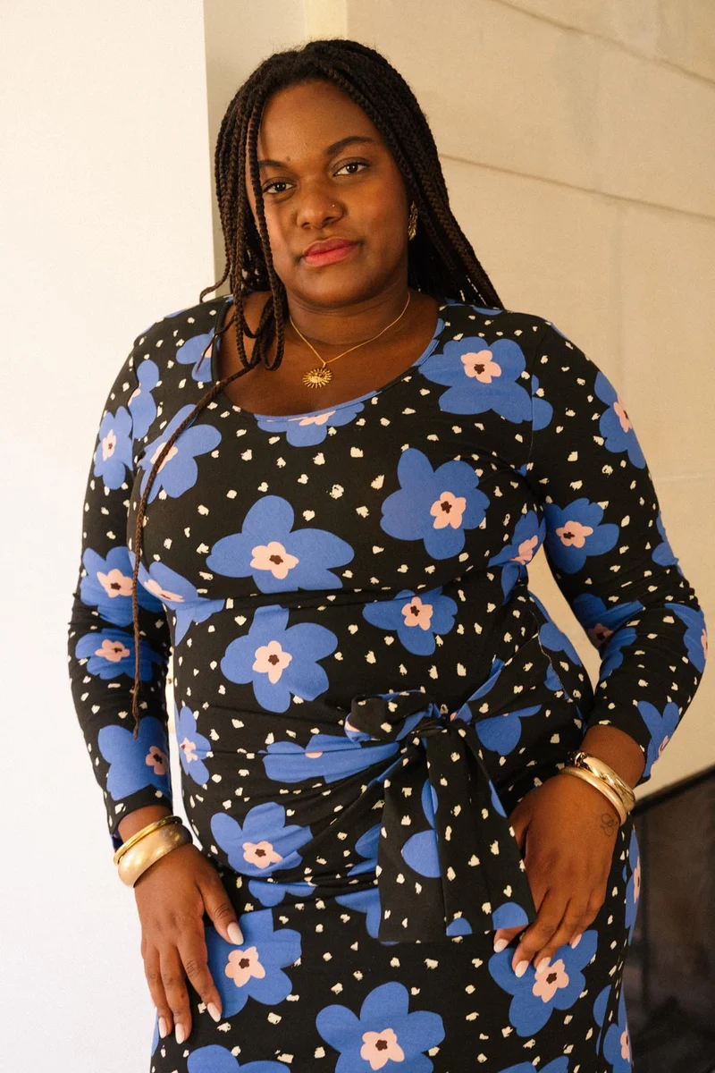 Robe Longue Nouée Coton BIO - Atlas Bleu