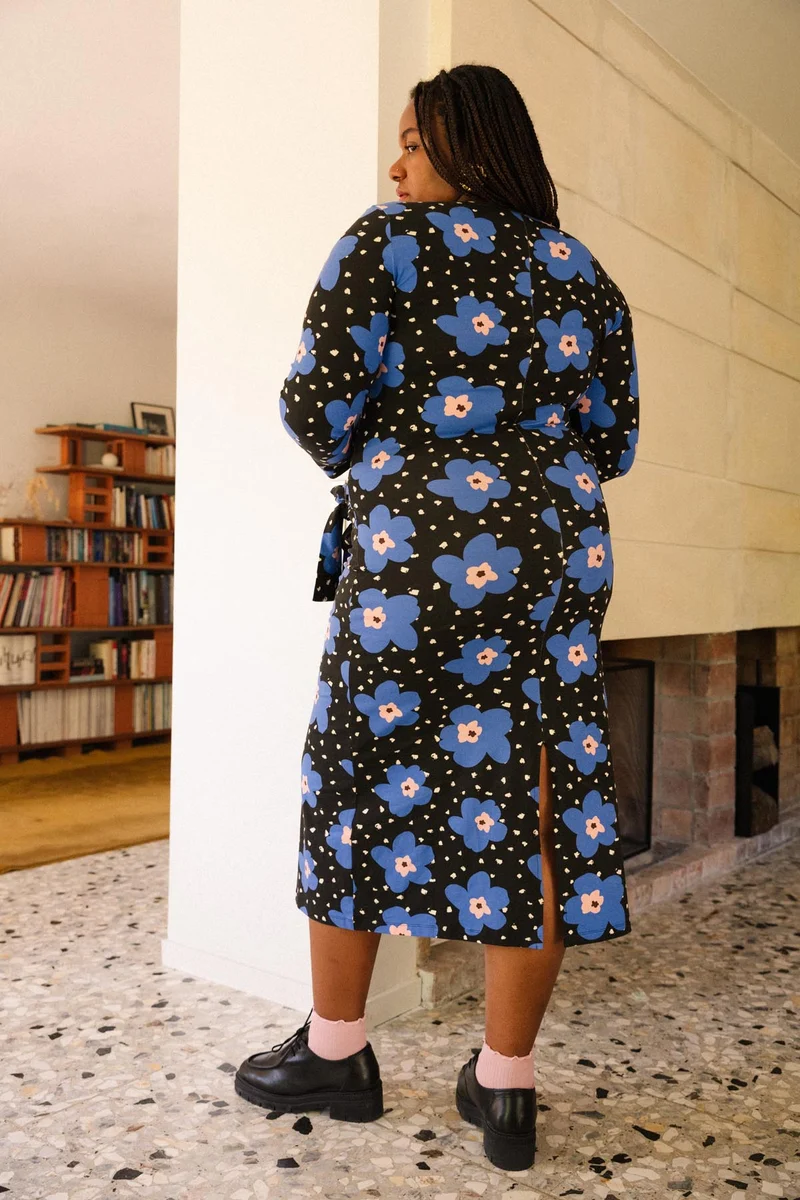 Robe Longue Nouée Coton BIO - Atlas Bleu