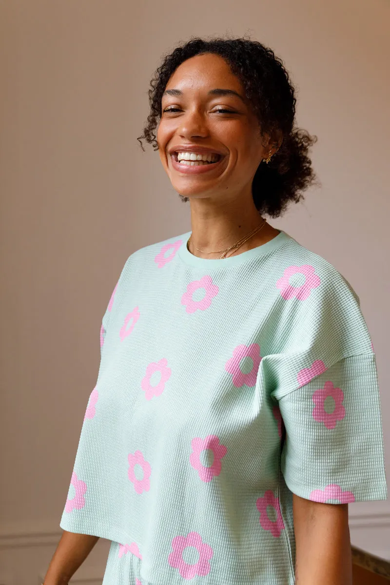 Pyjama Gaufré Coton BIO - Clodette Pistache
