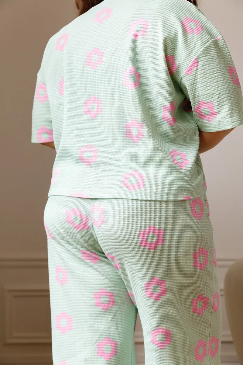 Pyjama Gaufré Coton BIO - Clodette Pistache