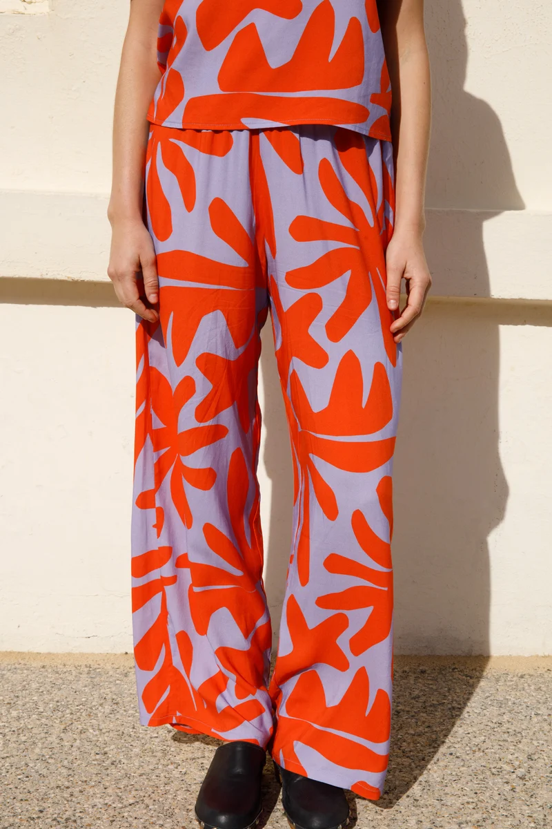 Pantalon Viscose - Végétal Lavande