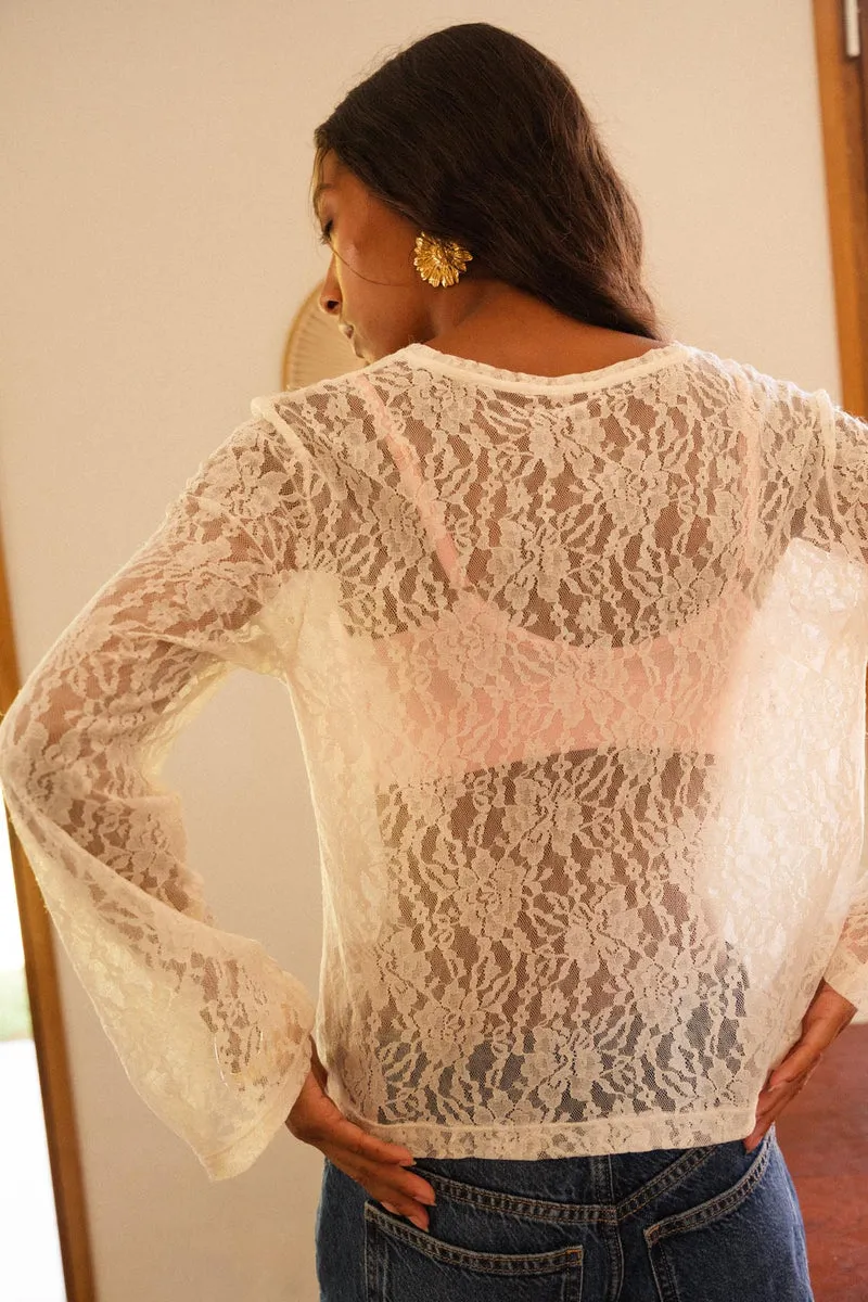Top Dentelle - Beige