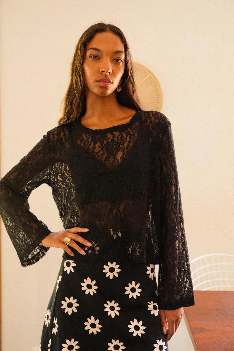 Top Dentelle - Noir