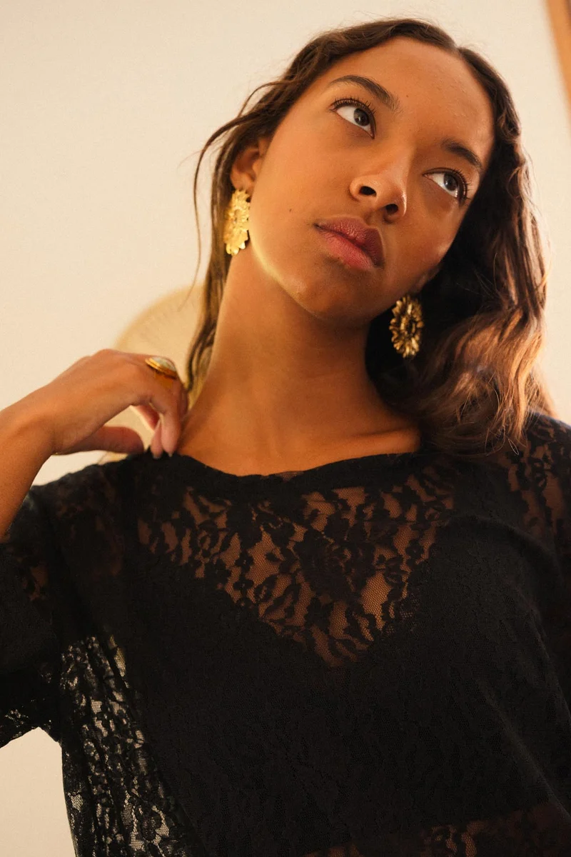 Top Dentelle - Noir