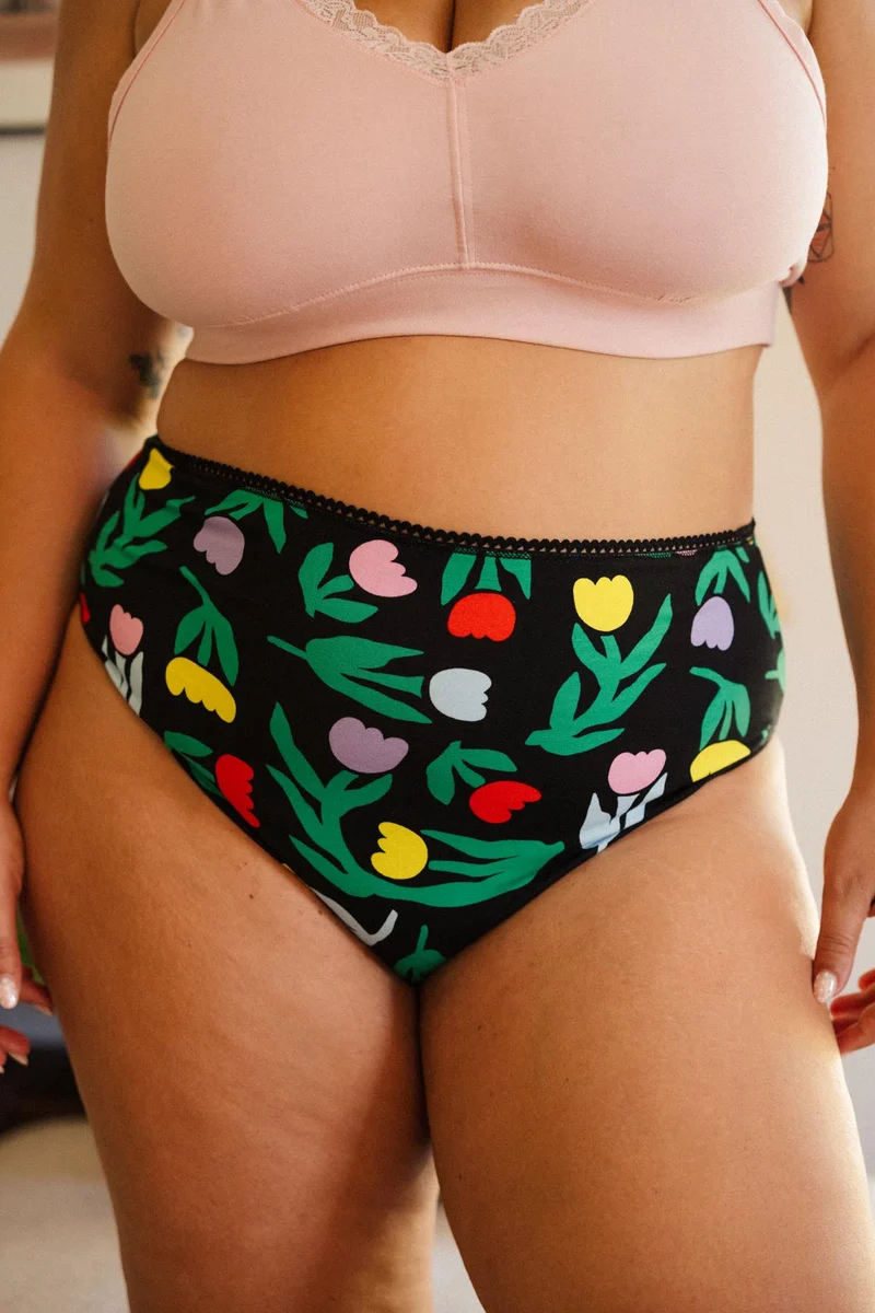 Culotte Taille Haute Coton BIO - Tulipia Noir