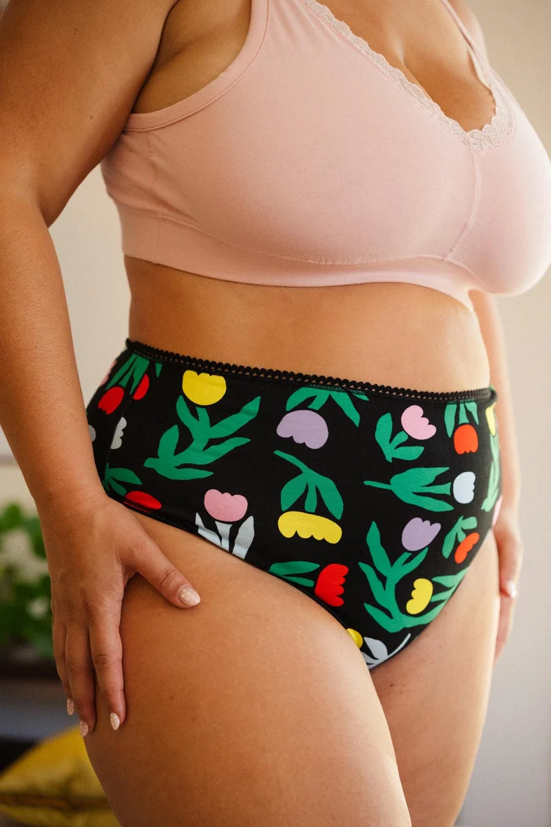 Culotte Taille Haute Coton BIO - Tulipia Noir
