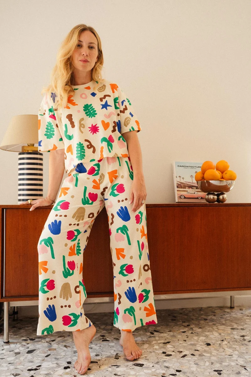 Pyjama Long Gaufré Coton BIO - Mini Souk