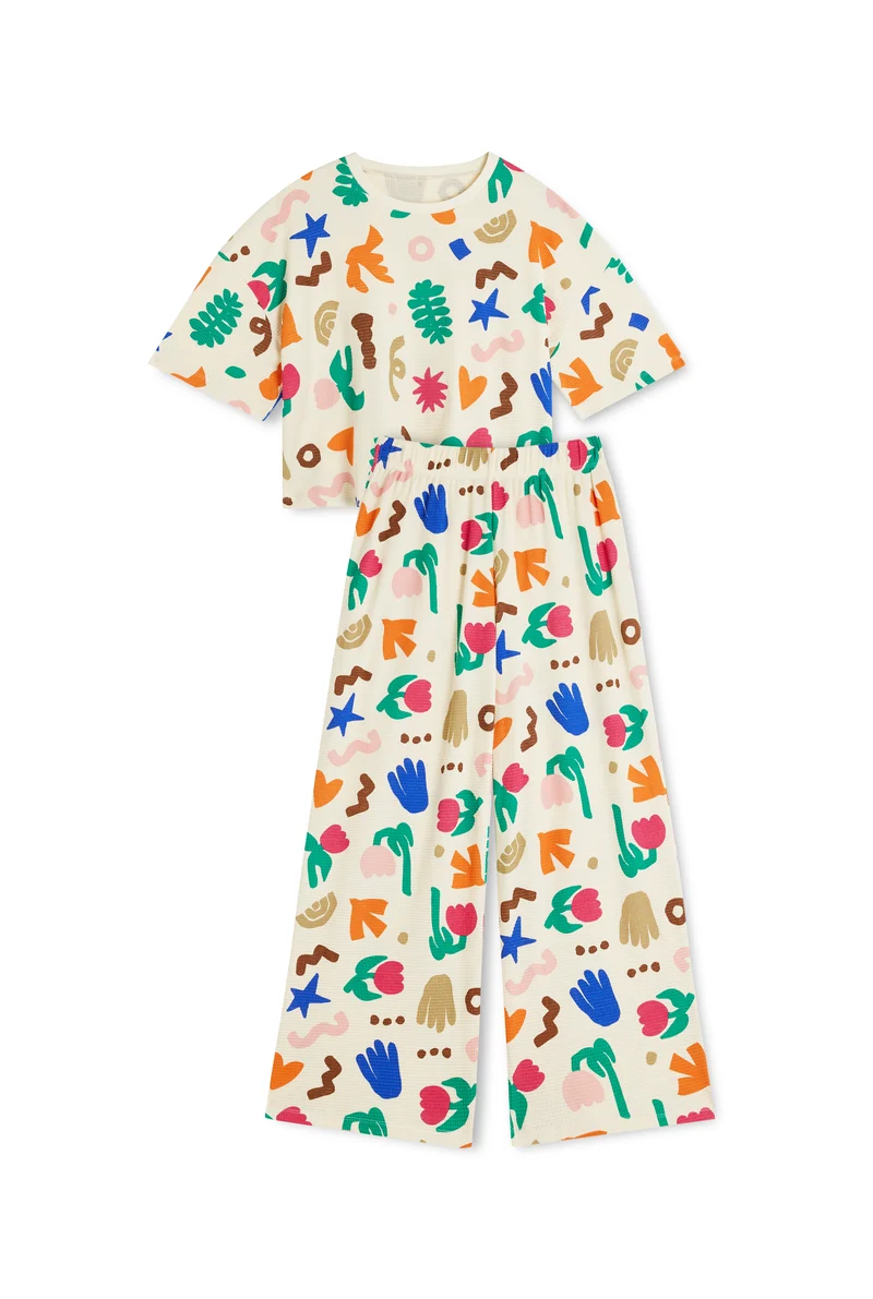 Pyjama Long Gaufré Coton BIO - Mini Souk