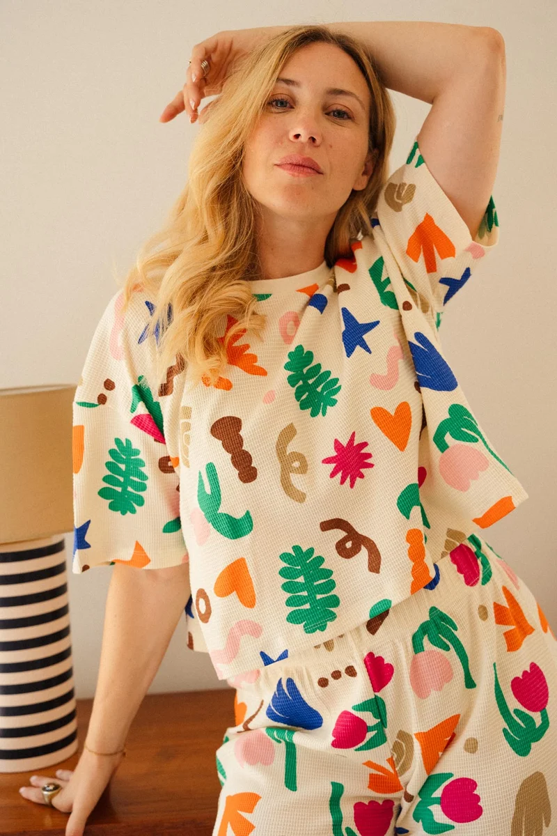 Pyjama Long Gaufré Coton BIO - Mini Souk
