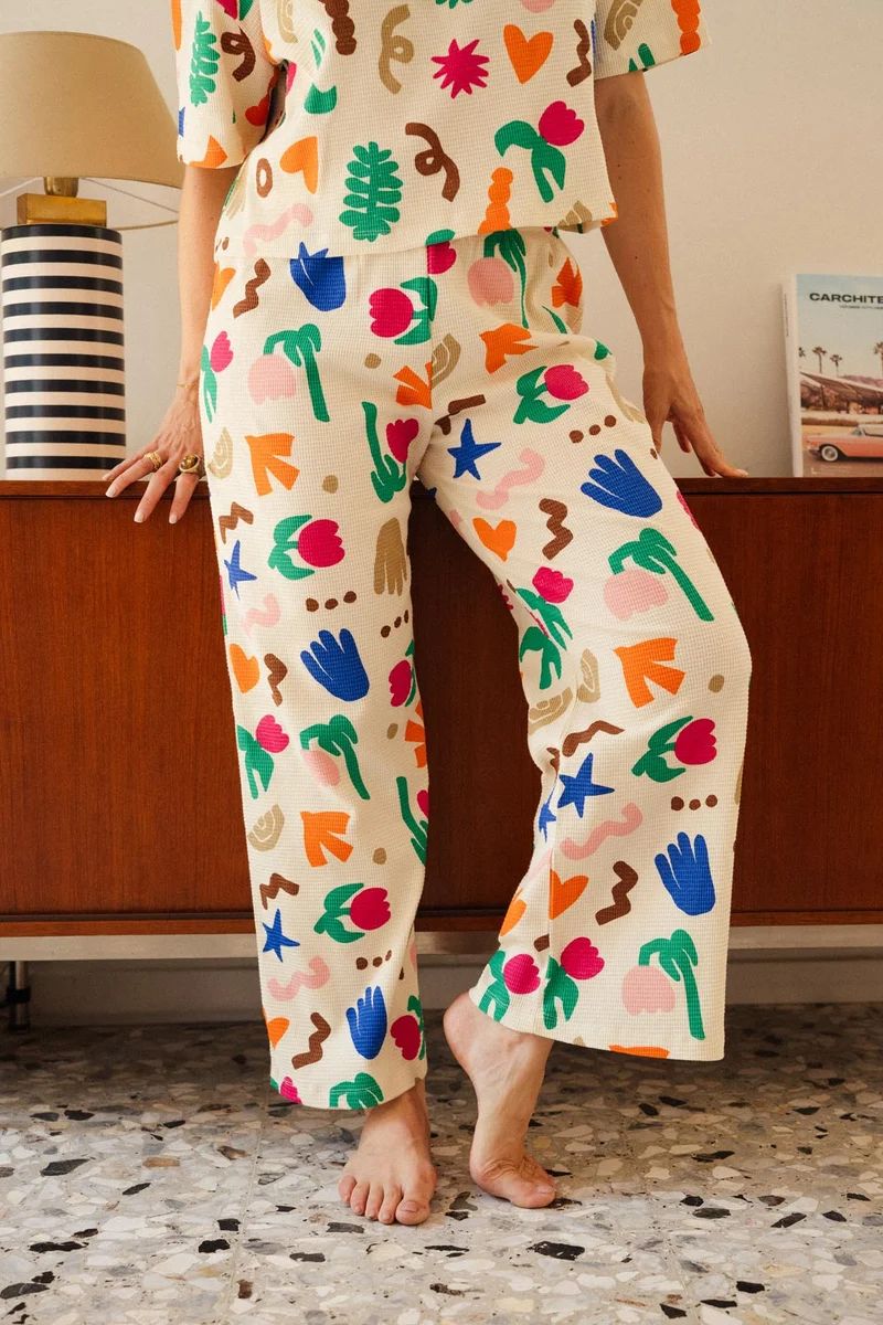 Pyjama Long Gaufré Coton BIO - Mini Souk