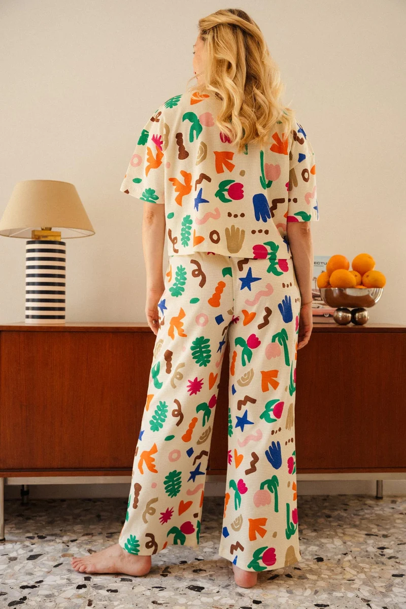 Pyjama Long Gaufré Coton BIO - Mini Souk