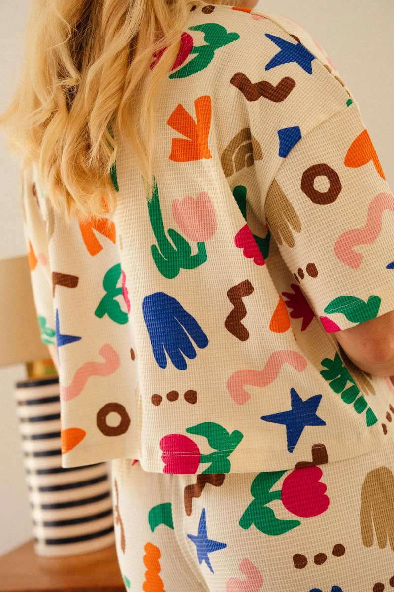 Pyjama Long Gaufré Coton BIO - Mini Souk