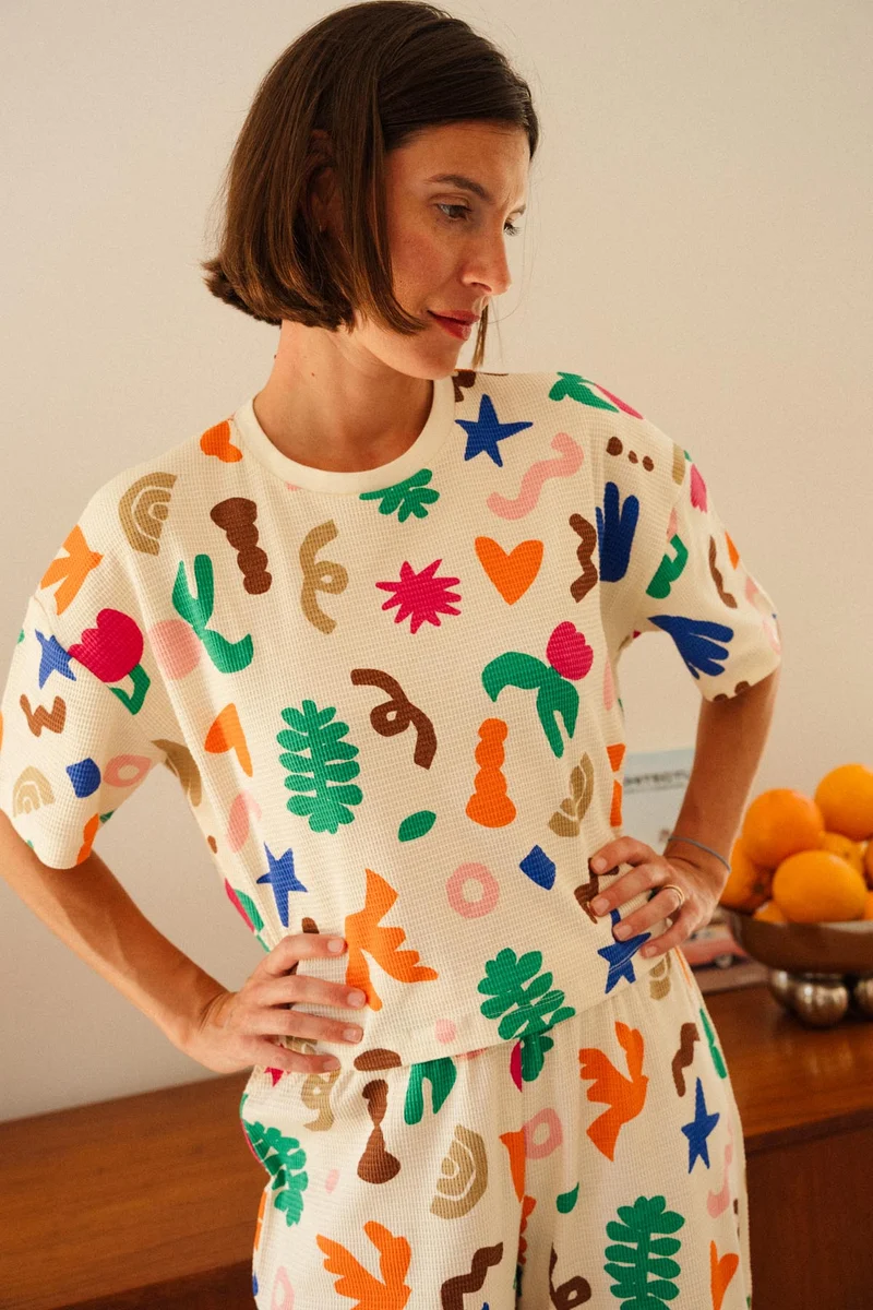 Pyjama Long Gaufré Coton BIO - Mini Souk