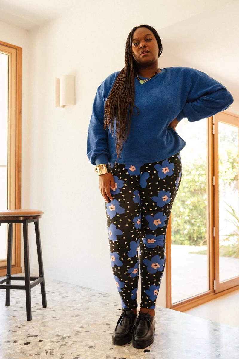 Leggings Coton - Atlas Bleu