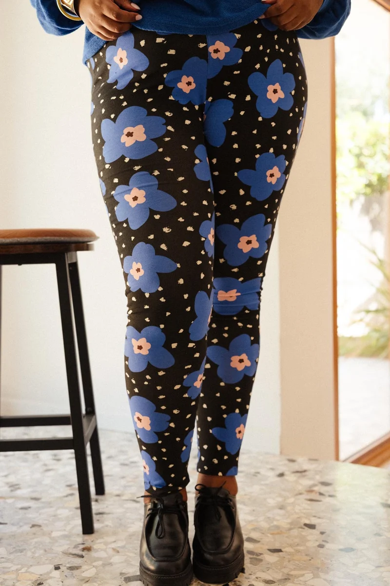 Leggings Coton - Atlas Bleu