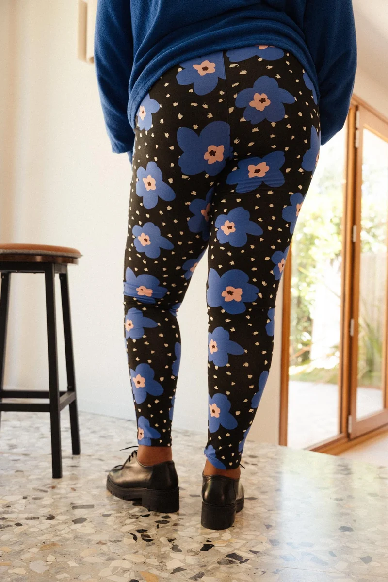 Leggings Coton - Atlas Bleu