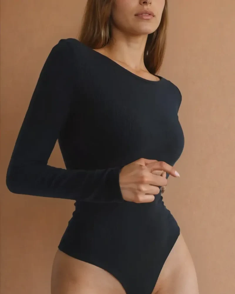 Body Dos Nu Manches Longues - Chiara