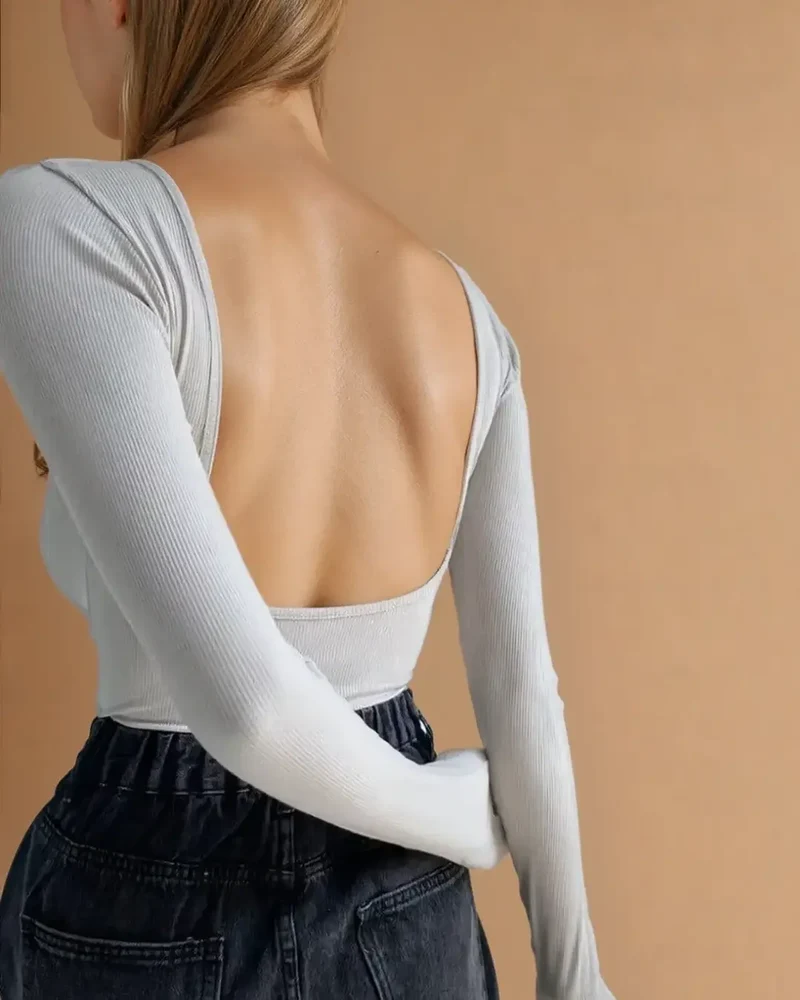 Body Dos Nu Manches Longues - Chiara