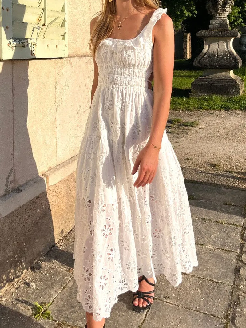 Robe Blanche Brodée - Isabelle