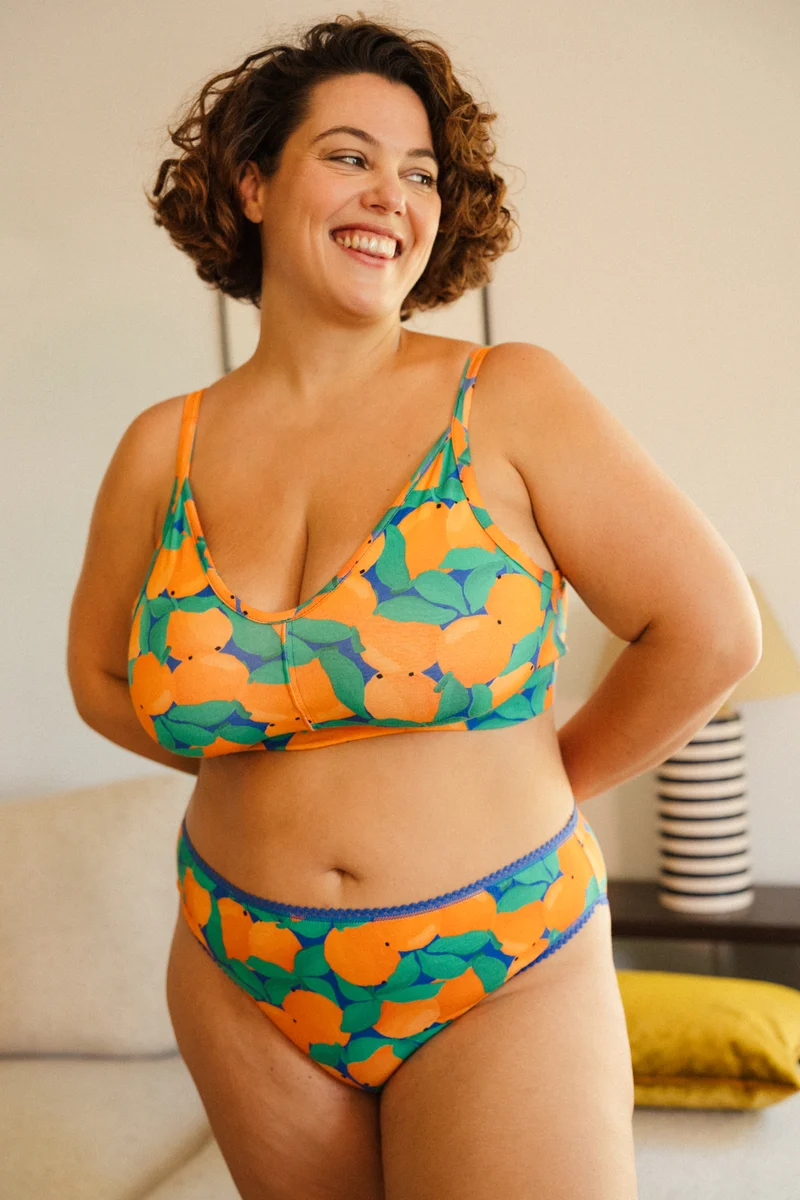 1 BRASSIÈRE + 1 CULOTTE - Tangerine