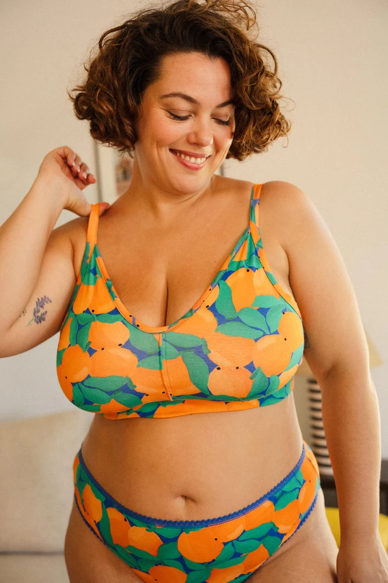 1 BRASSIÈRE + 1 CULOTTE - Tangerine