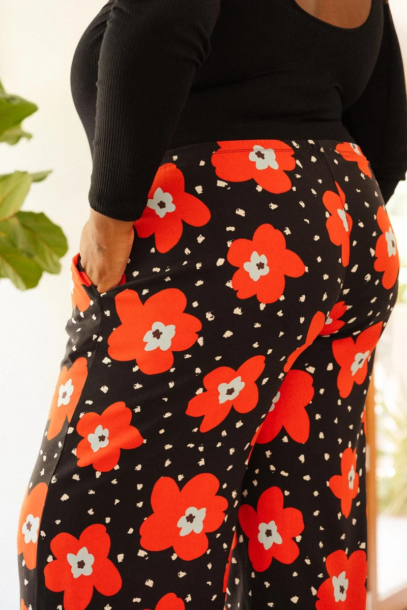 Pantalon Fluide Viscose - Atlas rouge