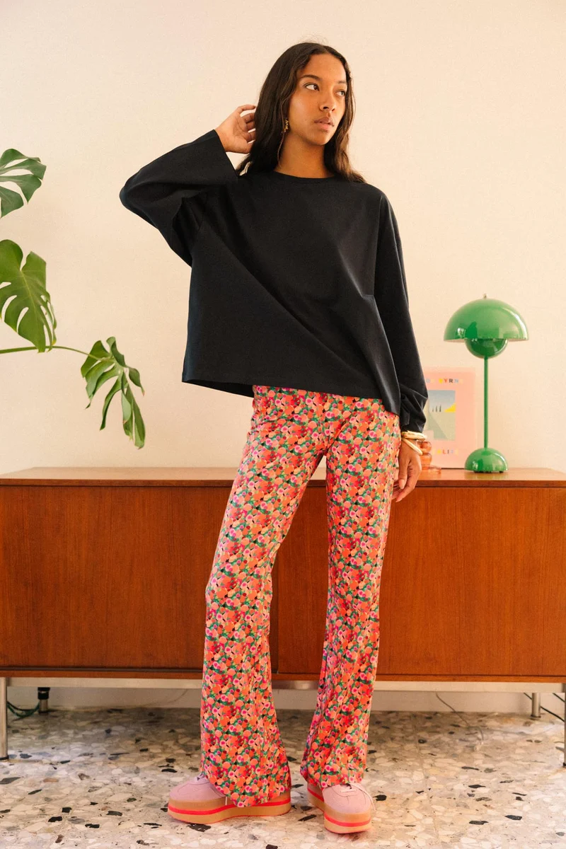Pantalon Coton BIO Évasé - Aquarelle