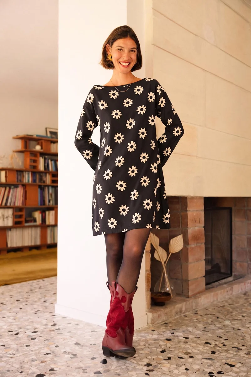 Robe Viscose - Dahlia Noir