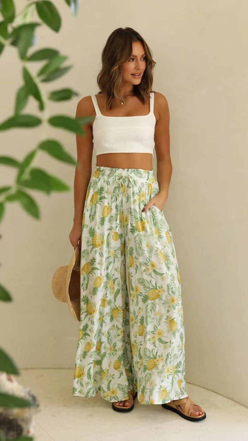 Pantalon Fluide Femme Motif - Elena