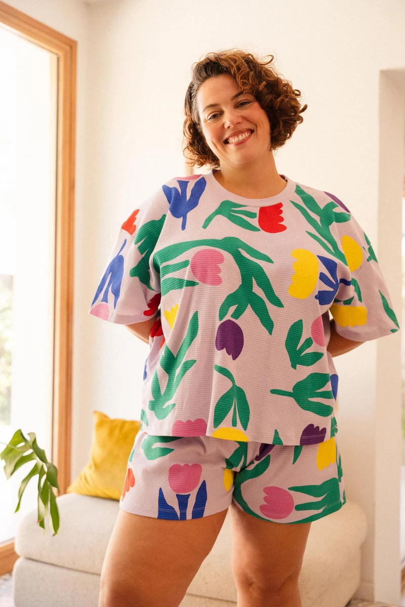 Pyjama Gaufré Coton BIO - Tulipia Clair