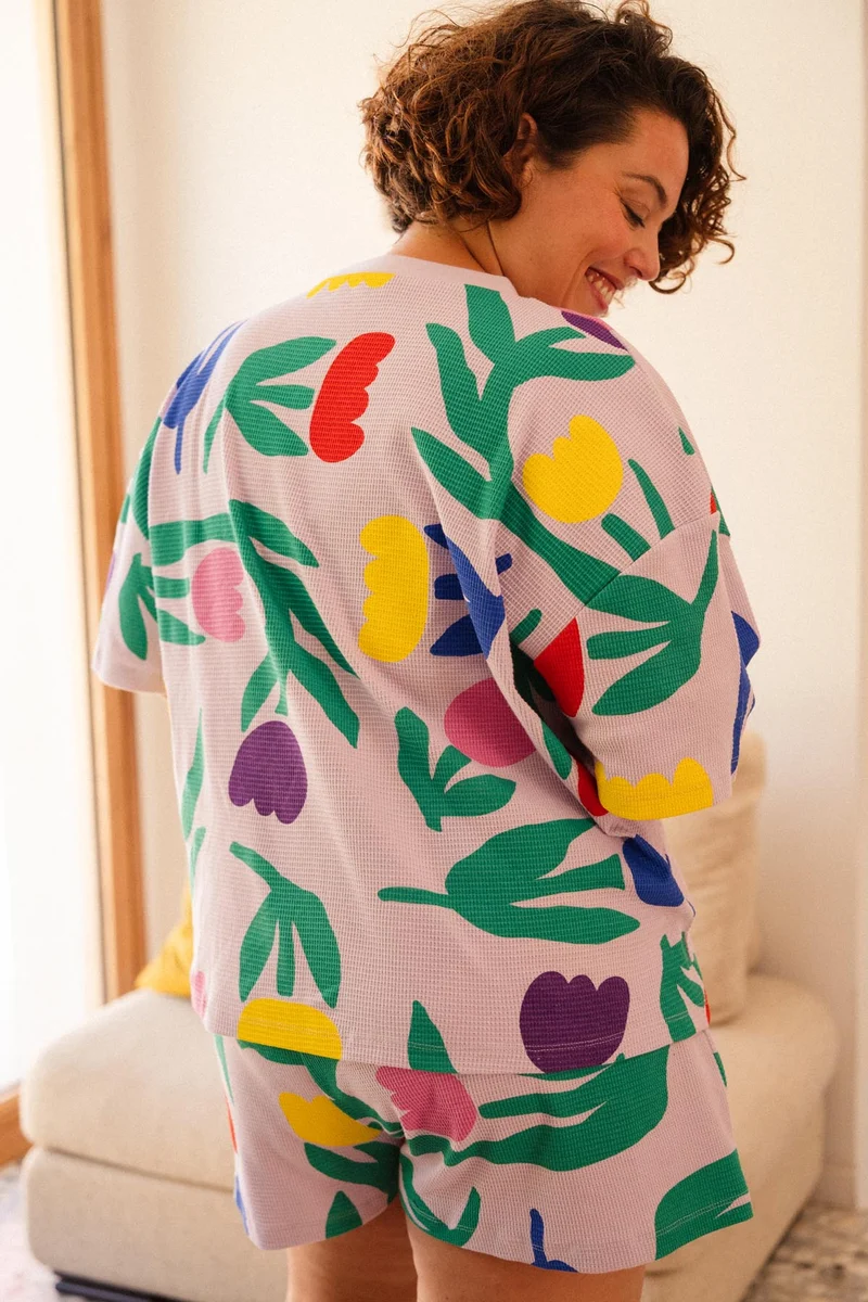 Pyjama Gaufré Coton BIO - Tulipia Clair