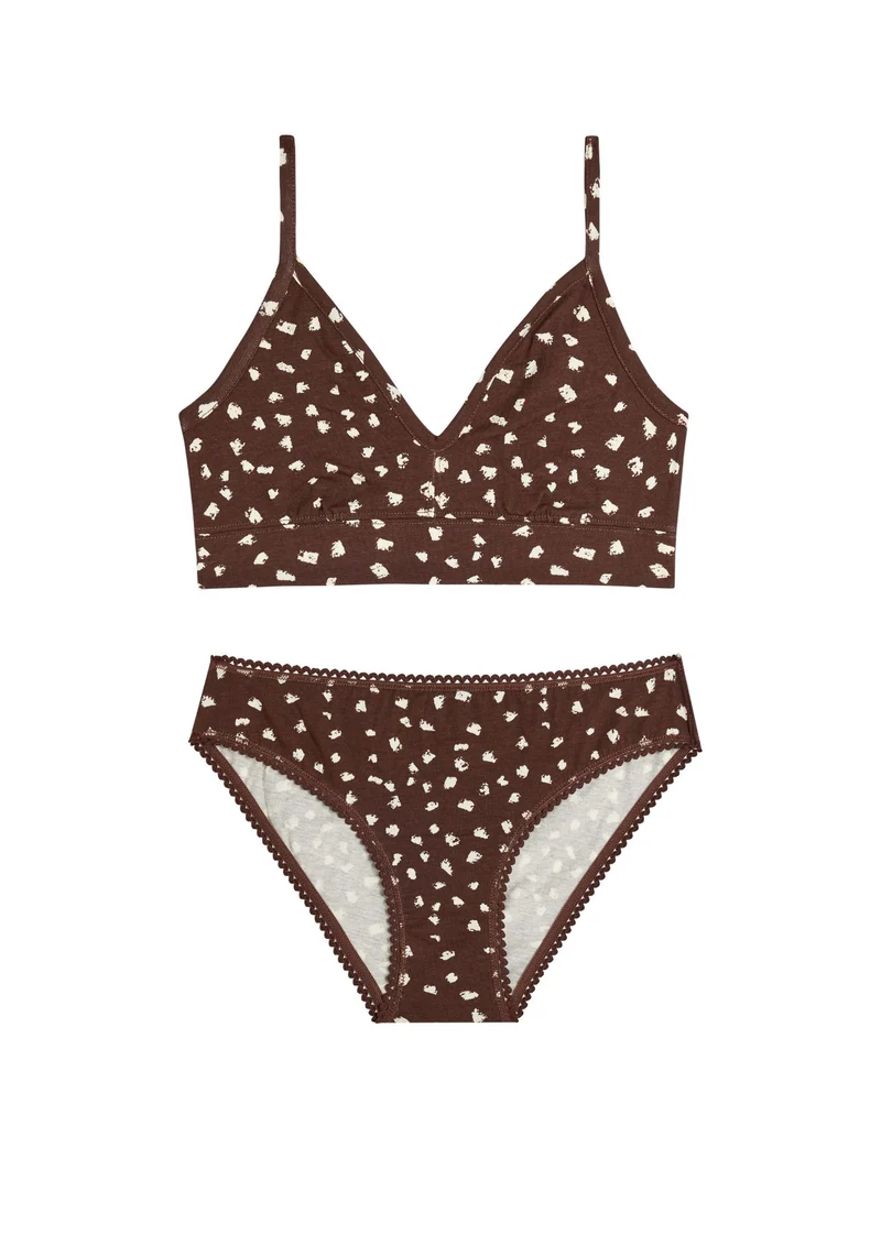 1 BRASSIÈRE + 1 CULOTTE - Bambi Marron