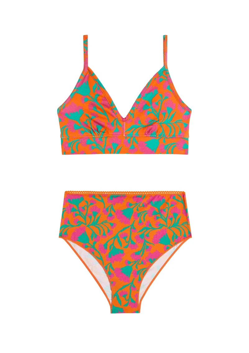1 BRASSIÈRE + 1 CULOTTE TAILLE HAUTE - Néroli Fuchsia