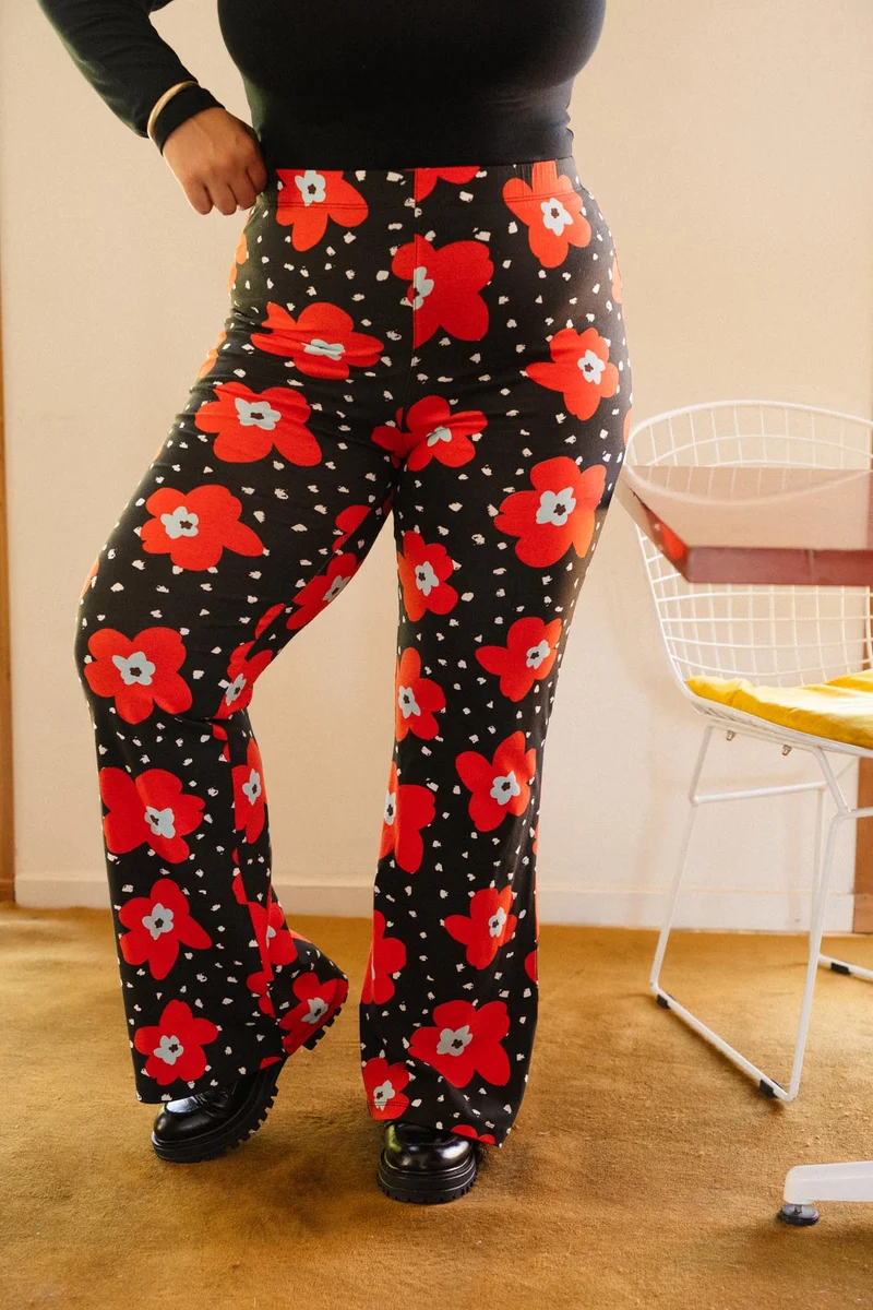 Pantalon Coton BIO Évasé - Atlas rouge