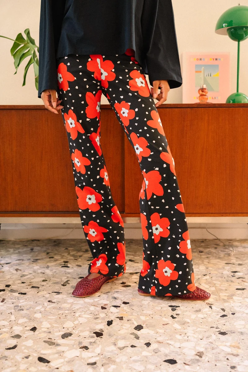 Pantalon Coton BIO Évasé - Atlas rouge