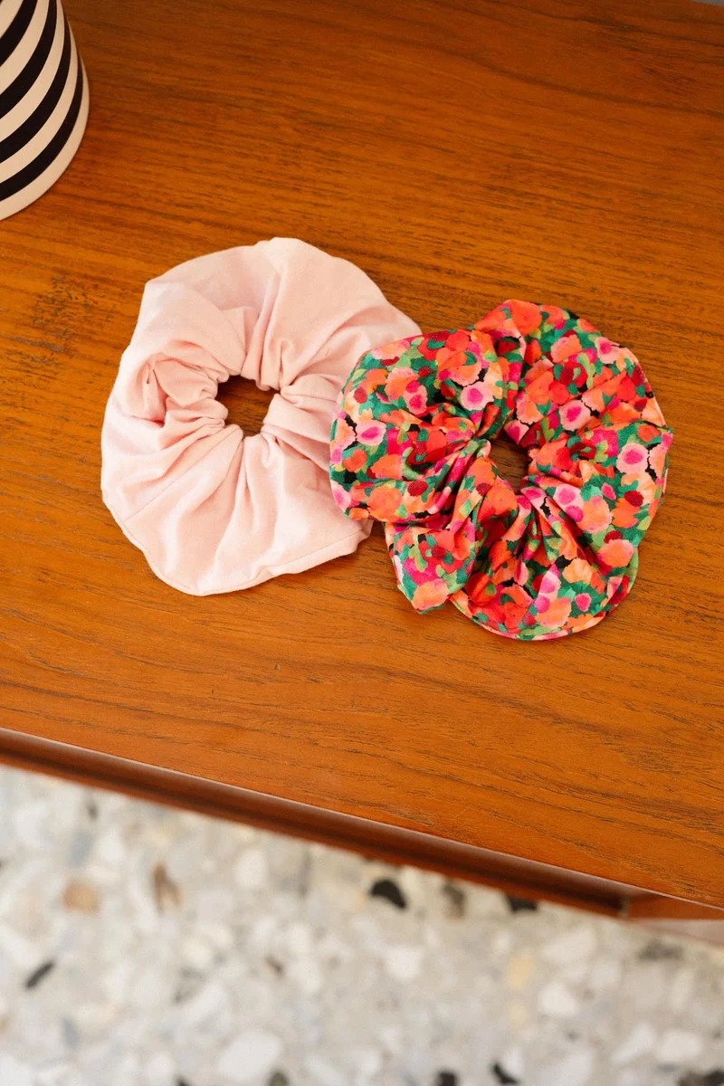 Pack 2 Chouchou oversize - Aquarelle Noir | Rose Blush