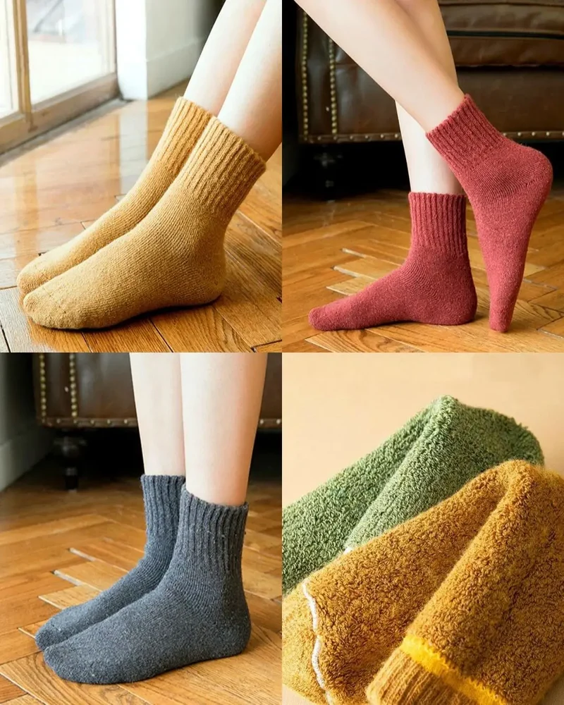 Lot Chaussettes Chaudes Hiver - Laine Mérino